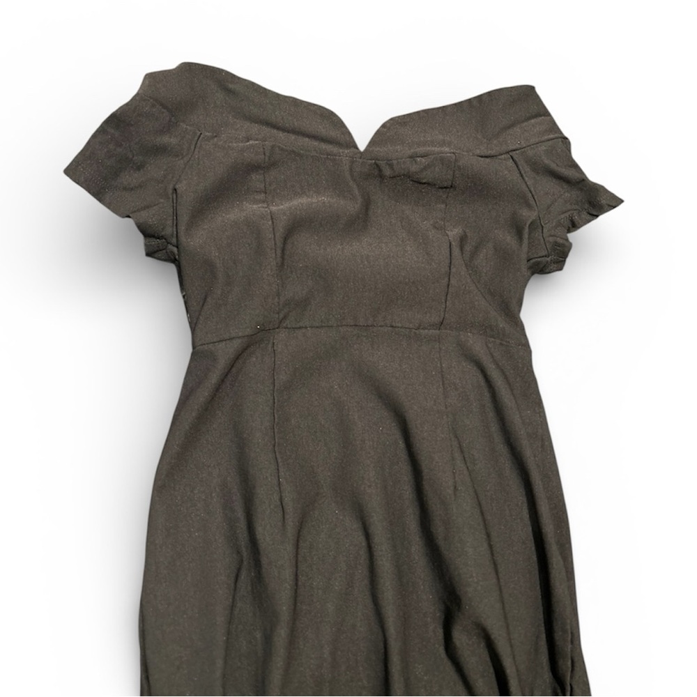 Lulus Off-the-Shoulder Bodycon Mini Dress Black Size Medium